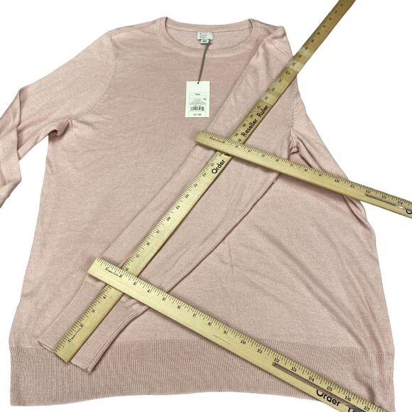 A New Day Sweater Women 2XL Pink Knitted Nylon Long Sleeve Pullover - Picture 3 of 14